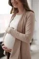 Těhotenský zavinovací kardigan Beige