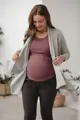 Těhotenský zavinovací kardigan Grey Melange