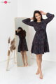 Těhotenské, kojící šaty dl.rukáv, Lovely Dress Navy