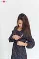 Těhotenské, kojící šaty dl.rukáv, Lovely Dress Navy