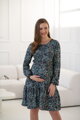 Těhotenské, kojící šaty, dl.rukáv, Lovely Dress Ocean Print