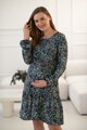 Těhotenské, kojící šaty, dl.rukáv, Lovely Dress Ocean Print