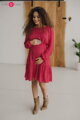 Těhotenské, kojící šaty, dl.rukáv, Lovely Dress Red