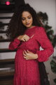 Těhotenské, kojící šaty, dl.rukáv, Lovely Dress Red