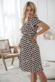 Těhotenské, kojící šaty Lovely Dress Beige with Dots