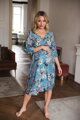 Těhotenské šaty na kojení Lovely Dress, Blue with flowers