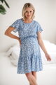 Těhotenské, kojící šaty Lovely Dress Blue SS