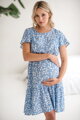 Těhotenské, kojící šaty Lovely Dress Blue SS
