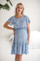 Těhotenské, kojící šaty Lovely Dress Blue SS