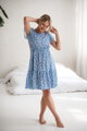 Těhotenské, kojící šaty Lovely Dress Blue SS