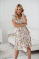 Těhotenské, kojící šaty Lovely Dress Cream with Flowers SS