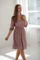 Těhotenské šaty na kojení Lovely Dress, Lilac with Dots