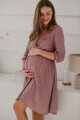 Těhotenské šaty na kojení Lovely Dress, Lilac with Dots