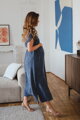Těhotenské, kojící šaty Lovely Dress Long Navy