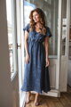 Těhotenské, kojící šaty Lovely Dress Long Navy