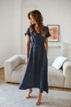 Těhotenské, kojící šaty Lovely Dress Long Navy