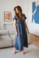 Těhotenské, kojící šaty Lovely Dress Long Navy
