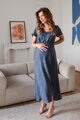 Těhotenské, kojící šaty Lovely Dress Long Navy