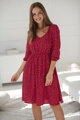 Těhotenské šaty na kojení Lovely Dress, Red with Dots