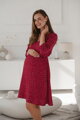 Těhotenské šaty na kojení Lovely Dress, Red with Dots