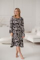Těhotenské, kojící šaty, dl.rukáv, Lovely Midi Dress Black print