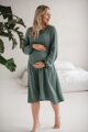 Těhotenské, kojící šaty, dl.rukáv, Lovely Midi Dress Mint