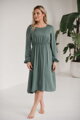 Těhotenské, kojící šaty, dl.rukáv, Lovely Midi Dress Mint