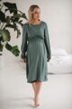 Těhotenské, kojící šaty, dl.rukáv, Lovely Midi Dress Mint