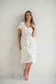 Těhotenské, kojící šaty Lovely Midi Dress White with Lemons SS