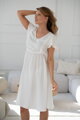 Těhotenské, kojící šaty Lovely Midi Dress Cream White SS