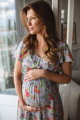 Těhotenské, kojící šaty Lovely Midi Dress Fruit Print SS
