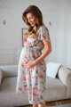 Těhotenské, kojící šaty Lovely Midi Dress Fruit Print SS