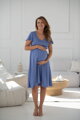 Těhotenské, kojící šaty Lovely Midi Dress Light Blue SS