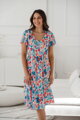 Těhotenské, kojící šaty Lovely Midi Dress Light Paisley SS