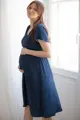 Těhotenské, kojící šaty Lovely Midi Dress Navy SS