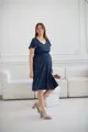 Těhotenské, kojící šaty Lovely Midi Dress Navy SS
