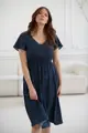 Těhotenské, kojící šaty Lovely Midi Dress Navy SS