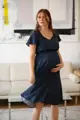 Těhotenské, kojící šaty Lovely Midi Dress Navy SS