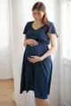 Těhotenské, kojící šaty Lovely Midi Dress Navy SS