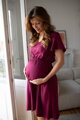 Těhotenské, kojící šaty Lovely Midi Dress Raspberry SS