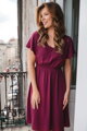 Těhotenské, kojící šaty Lovely Midi Dress Raspberry SS
