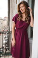 Těhotenské, kojící šaty Lovely Midi Dress Raspberry SS