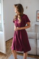 Těhotenské, kojící šaty Lovely Midi Dress Raspberry SS