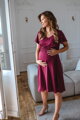 Těhotenské, kojící šaty Lovely Midi Dress Raspberry SS