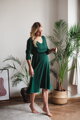 Těhotenské, kojící šaty, 3/4 rukáv, Lovely Midi Dress Bottle Green