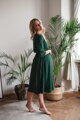 Těhotenské, kojící šaty, 3/4 rukáv, Lovely Midi Dress Bottle Green