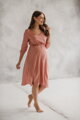 Těhotenské, kojící šaty, 3/4 rukáv, Lovely Midi Dress Herbal Rose