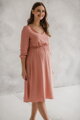 Těhotenské, kojící šaty, 3/4 rukáv, Lovely Midi Dress Herbal Rose