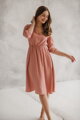 Těhotenské, kojící šaty, 3/4 rukáv, Lovely Midi Dress Herbal Rose