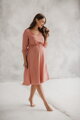 Těhotenské, kojící šaty, 3/4 rukáv, Lovely Midi Dress Herbal Rose